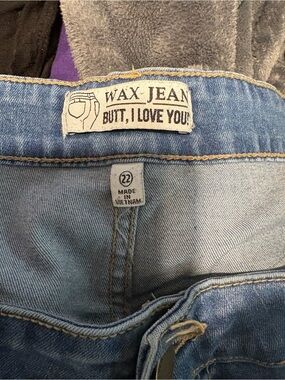 Wax Jean Light Blue Denim Shorts with Branded Waist Label